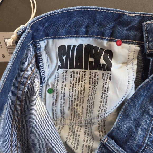 Mother Snacks The Lemon Twist Sneak Wide Leg Jeans Size 25 NWT $248 - Picture 7 of 16